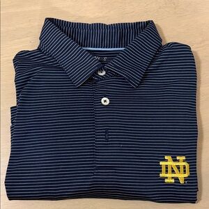 Johnnie O Notre Dame Navy Striped Polo Shirt